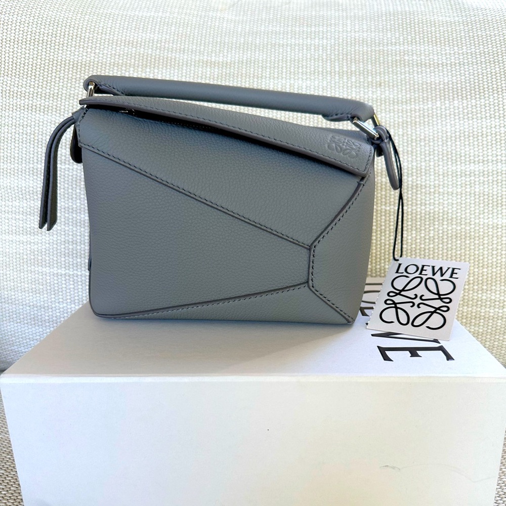 New Gray Loewe Mini Puzzle Bag w/ Tags